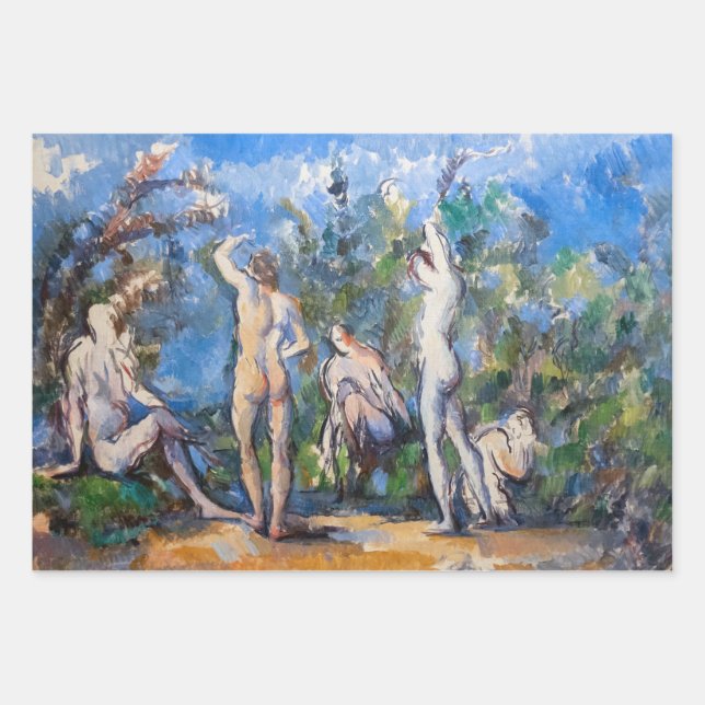 Paul Cezanne - Fünf Bathers Geschenkpapier Set (Vorderseite)