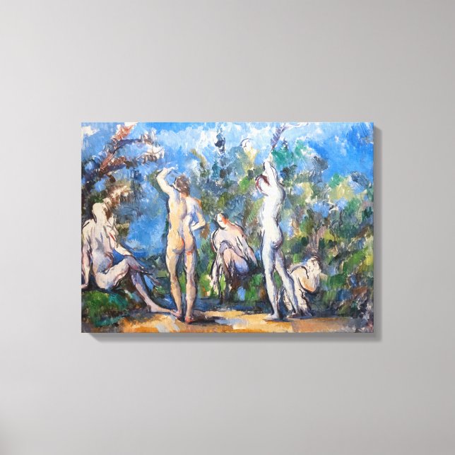 Paul Cezanne - Fünf Bathers Leinwanddruck (Vorderseite)