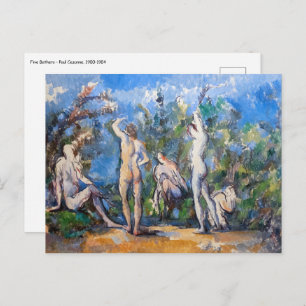 Paul Cezanne - Fünf Bathers Postkarte