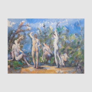 Paul Cezanne - Fünf Bathers Seidenpapier