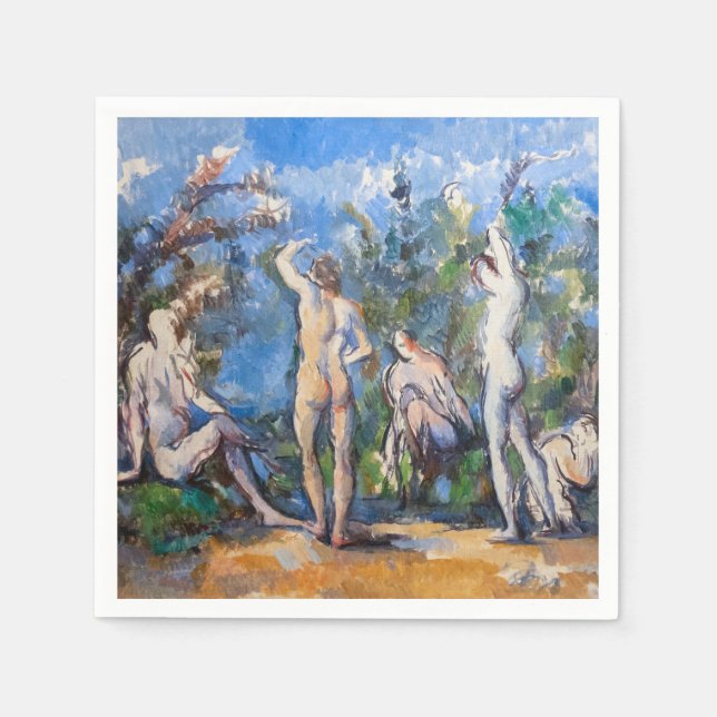 Paul Cezanne - Fünf Bathers Serviette (Vorderseite)