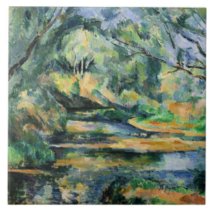 Paul Cezanne Gemälde, Der Bach, Fliese