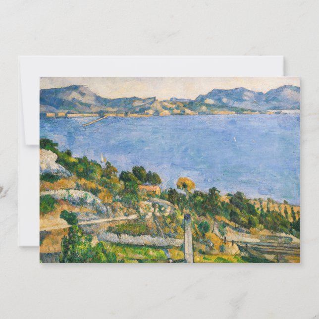 Paul Cezanne - Golf von Marseille aus Estaque gese Dankeskarte (Vorderseite)