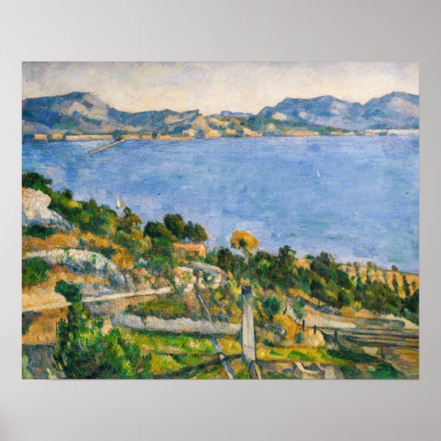 Paul Cezanne - Golf von Marseille aus Estaque gese Poster (Vorne)