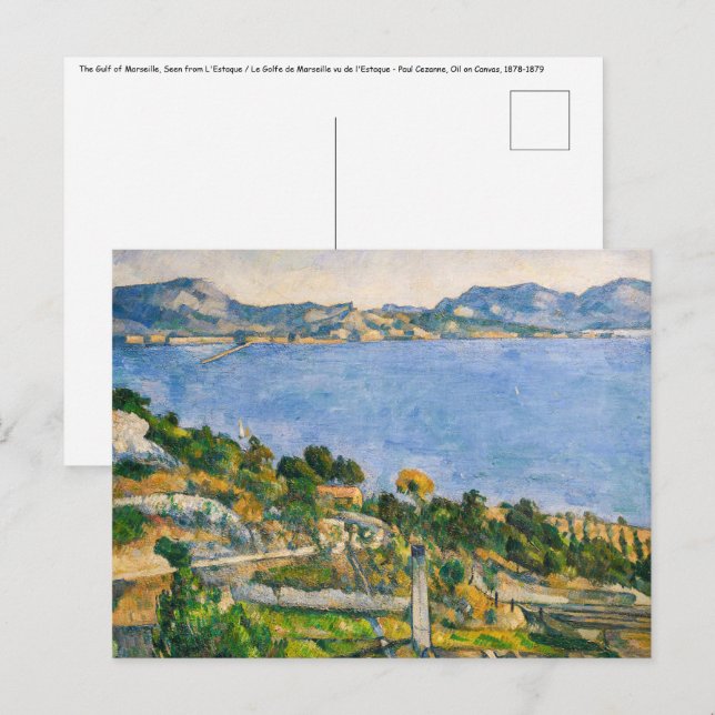Paul Cezanne - Golf von Marseille aus Estaque gese Postkarte (Vorne/Hinten)