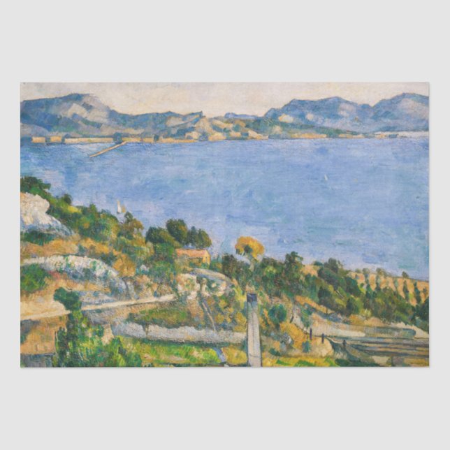 Paul Cezanne - Golf von Marseille aus Estaque gese Seidenpapier (Vorderseite)