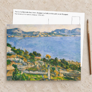 Paul Cezanne - Golf von Marseille von Estaque aus Postkarte