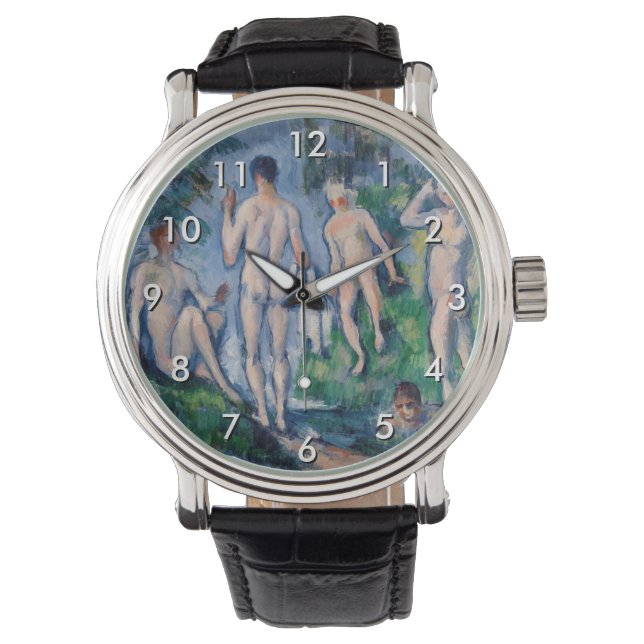 Paul Cezanne - Gruppe der Bathers Armbanduhr (Vorderseite)