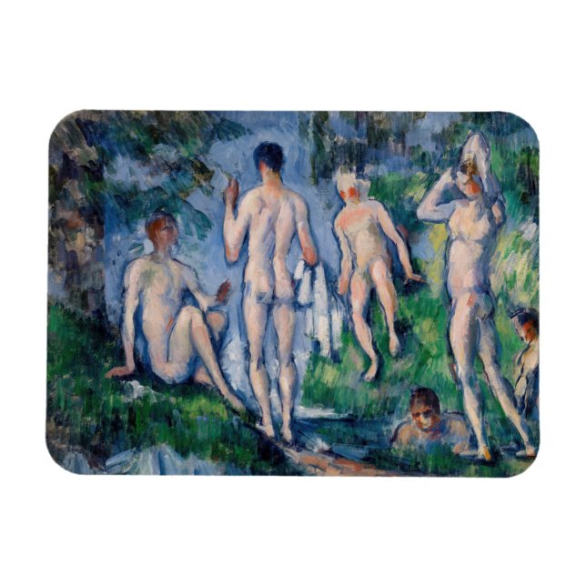 Paul Cezanne - Gruppe der Bathers Magnet (Horizontal)