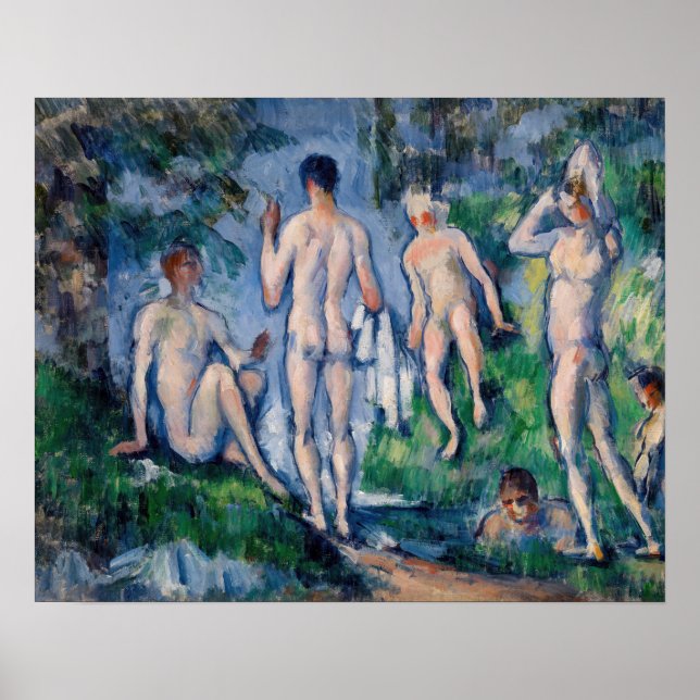 Paul Cezanne - Gruppe der Bathers Poster (Vorne)