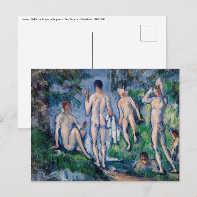 Paul Cezanne - Gruppe der Bathers Postkarte (Vorne/Hinten)
