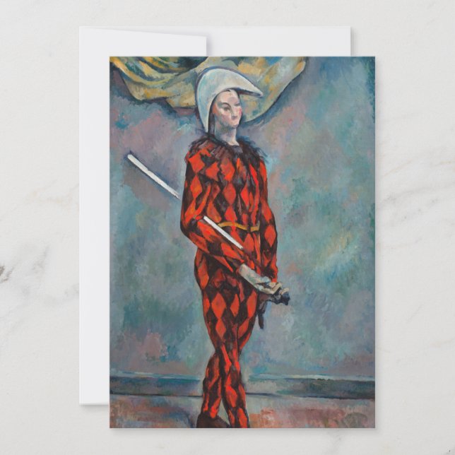 Paul Cezanne - Harlequin Dankeskarte (Vorderseite)