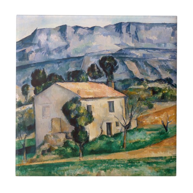 Paul Cezanne - Haus in Provence Fliese (Vorderseite)