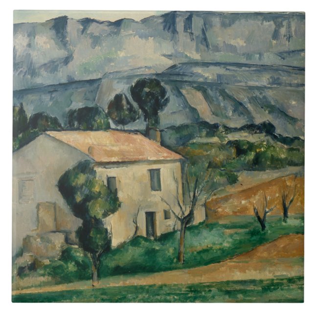 Paul Cezanne - Haus in Provence Fliese (Vorderseite)