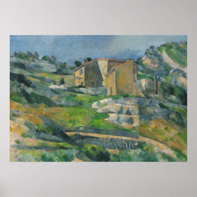 Paul Cezanne | Häuser in der Provence: The Riaux V Poster (Vorne)
