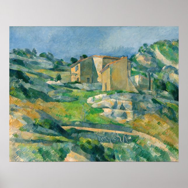 Paul Cezanne - Häuser in Provence, Riaux Valley Poster (Vorne)