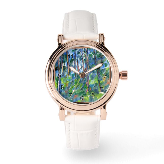 Paul Cezanne: Im Wald, Gemälde von Cezanne Armbanduhr (Vorderseite)