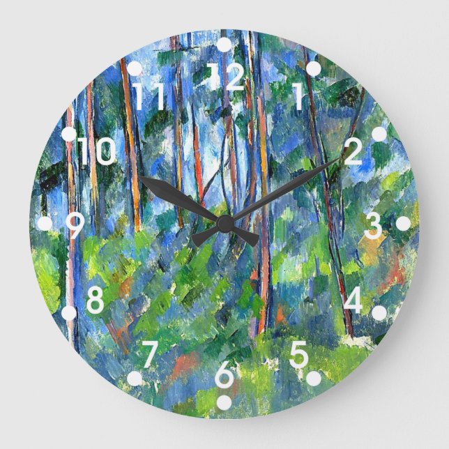 Paul Cezanne: Im Wald, Gemälde von Cezanne Große Wanduhr (Vorderseite)