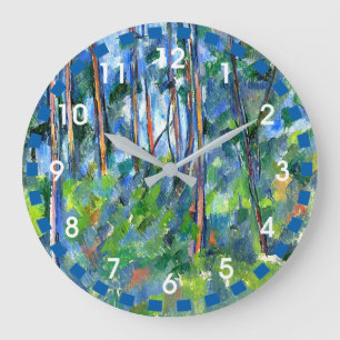 Paul Cezanne: In the Woods, painting by Cezanne Große Wanduhr