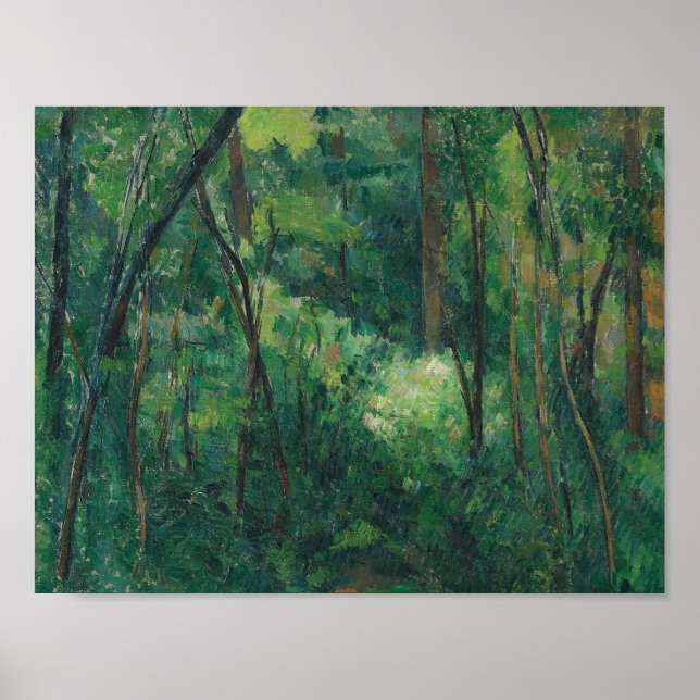 Paul Cezanne - Inneres eines Waldes Poster (Vorne)