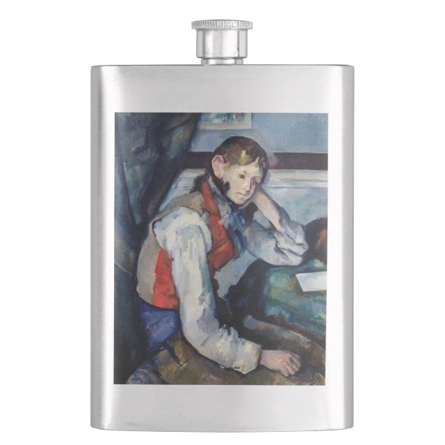 Paul Cezanne - Junge im Roten Westen Flachmann (Vorderseite)