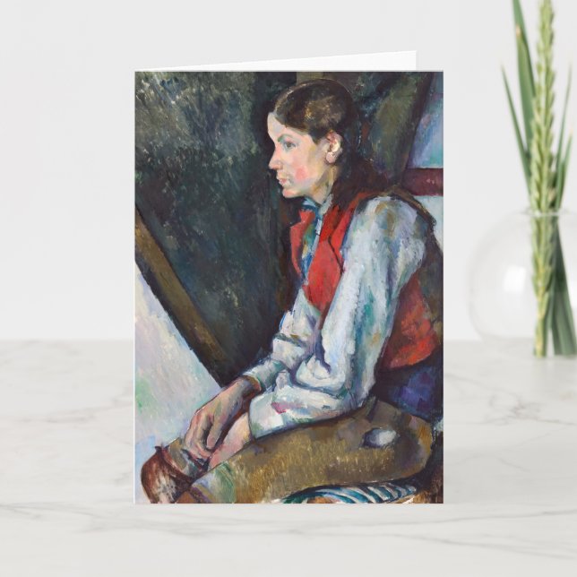 Paul Cezanne - Junge im Roten Westen Karte (Vorderseite)