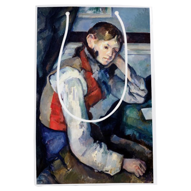 Paul Cezanne - Junge im Roten Westen Mittlere Geschenktüte (Vorderseite)