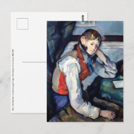 Paul Cezanne - Junge im Roten Westen Postkarte
