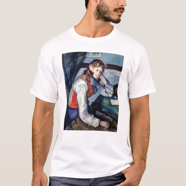 Paul Cezanne - Junge im Roten Westen T-Shirt (Vorderseite)