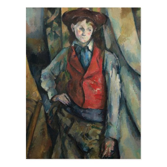 Paul Cezanne Junge In Einer Roten Weste Postkarte Zazzle Ch