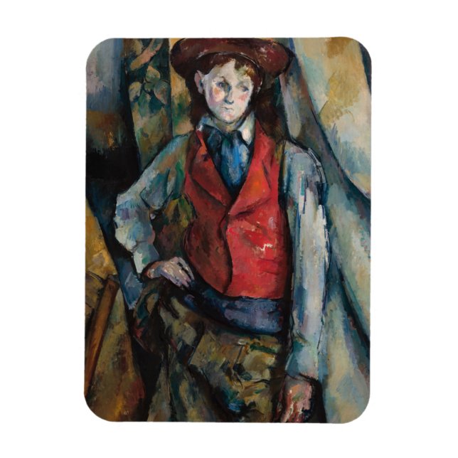 Paul Cezanne - Junge mit roter Weste Magnet (Vertikal)
