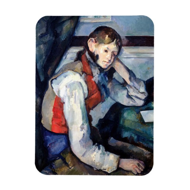 Paul Cezanne - Junge mit roter Weste Magnet (Vertikal)