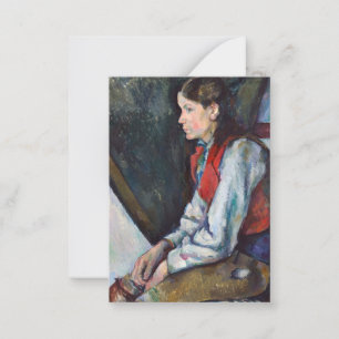 Paul Cezanne - Junge mit roter Weste Mitteilungskarte