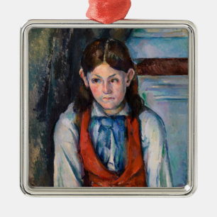 Paul Cezanne - Junge mit roter Weste Ornament Aus Metall