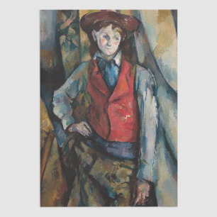 Paul Cezanne - Junge mit roter Weste Seidenpapier