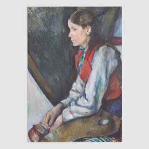 Paul Cezanne - Junge mit roter Weste Seidenpapier