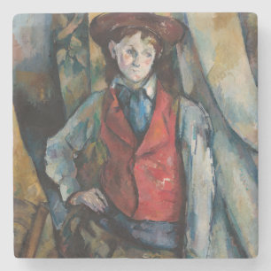 Paul Cezanne - Junge mit roter Weste Steinuntersetzer