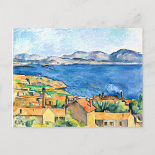Paul Cezanne Kunst, Die Bucht von Marseille Postka Postkarte