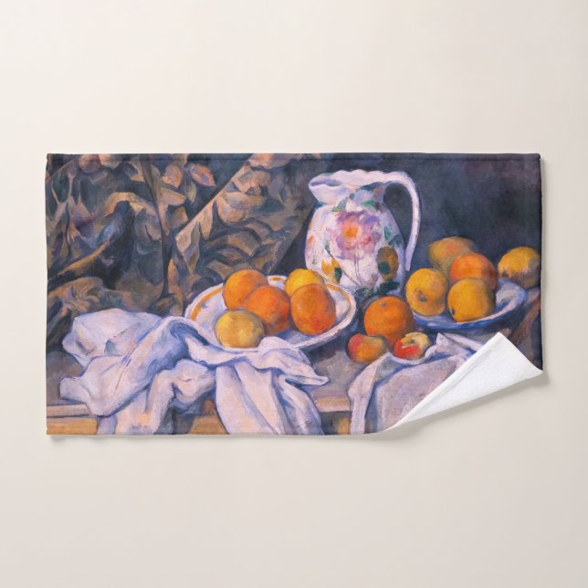 Paul Cezanne - La vie morte avec un rideau (Serviette à main)