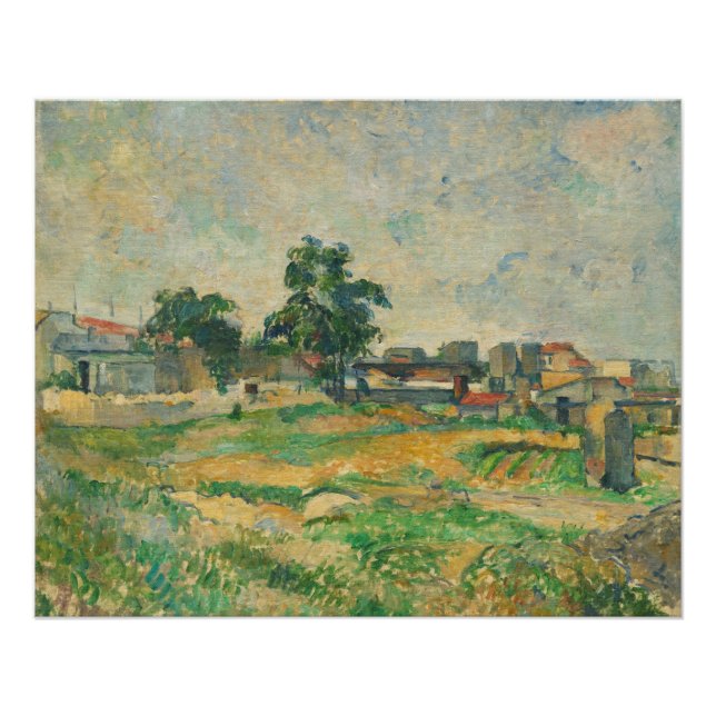 Paul Cezanne | Landschaft in der Nähe von Paris, c Poster (Vorderseite)