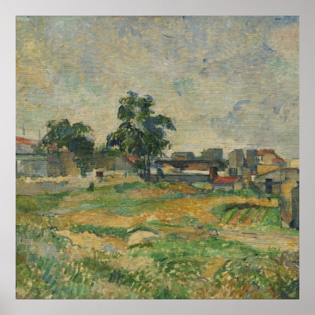 Paul Cezanne - Landschaft in Paris Poster (Vorne)