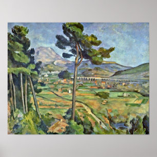 Paul Cezanne - Landschaft mit Viaduct Poster
