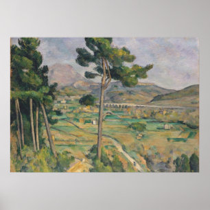 Paul Cezanne   Landschaft mit Viadukt Poster