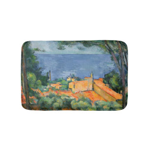 Paul Cezanne - L'Estaque mit roten Dächern Badematte