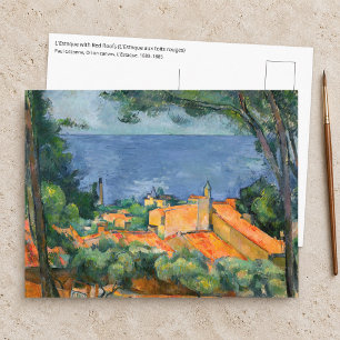 Paul Cezanne - L'Estaque mit roten Dächern Postkarte