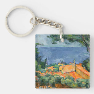 Paul Cezanne - L'Estaque mit roten Dächern Schlüsselanhänger
