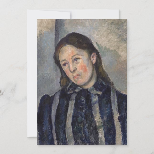 Paul Cezanne - Madame Cezanne mit Loosened Hair Dankeskarte (Vorderseite)