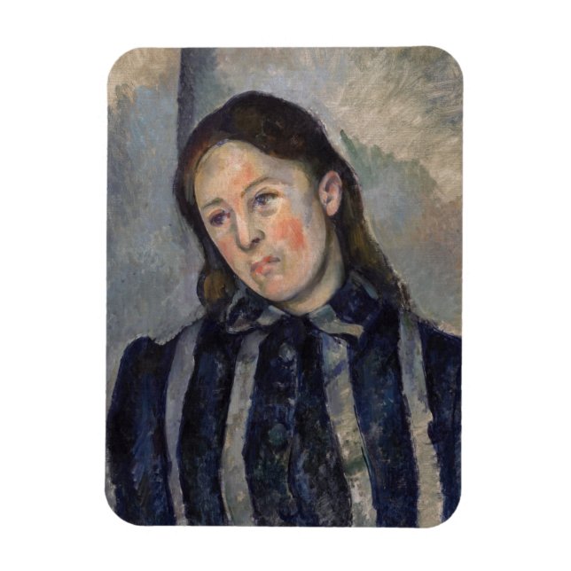 Paul Cezanne - Madame Cezanne mit Loosened Hair Magnet (Vertikal)