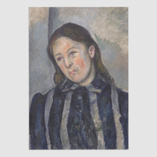 Paul Cezanne - Madame Cezanne mit Loosened Hair Seidenpapier
