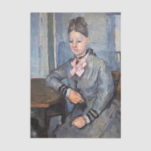 Paul Cezanne - Madame Cezanne, sich auf einen Tisc Seidenpapier